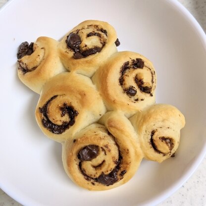 チョコ好き娘の朝ごはんに。
朝ごはんをあまり食べない娘が沢山食べてくれました♪